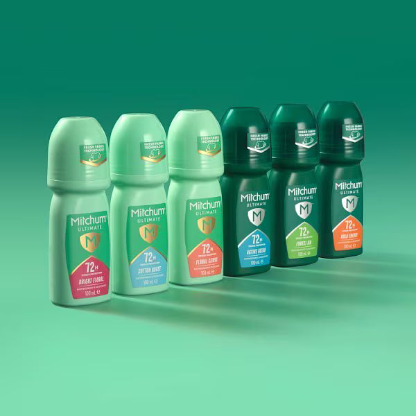 Mitchum Ultimate Deodorant Cotton Burst Roll On 100ml, imported from the UK