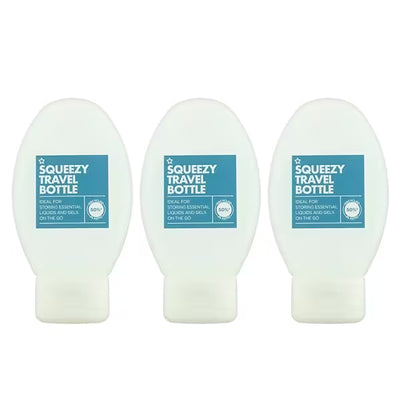 Superdrug Squeezy Travel Bottle 80ml x3