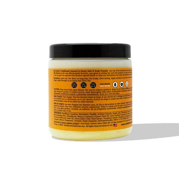 Ma Brown's Hair Pomade Oatmeal Honey, imported from the UK