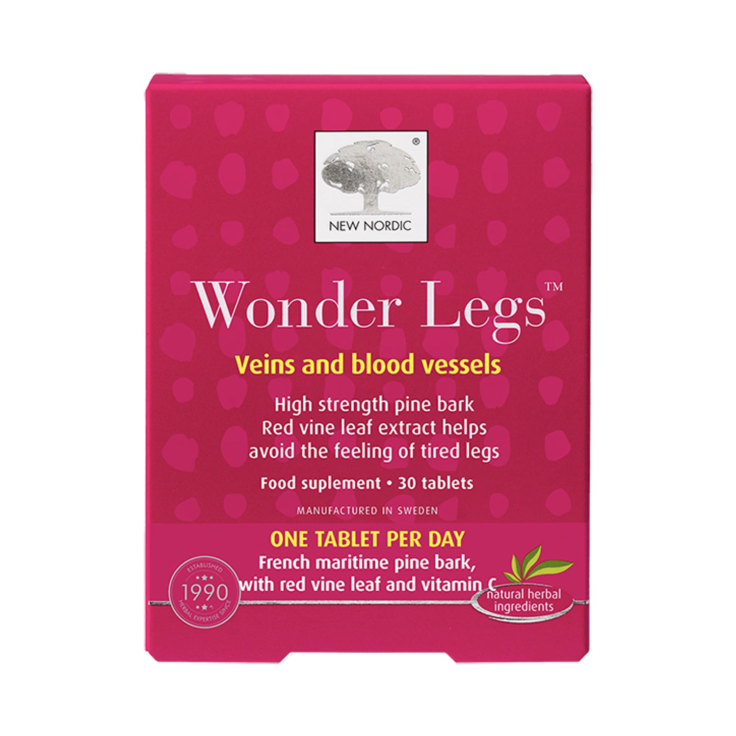 New Nordic Wonder Legs vein support tablets 30 pack (British brand)