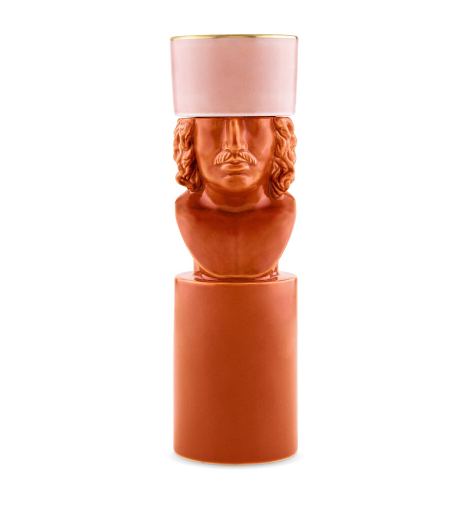 GINORI 1735 porcelain Il Letterato candle holder - British product