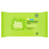 Tea Tree Biodegradable Wipes pack suitable for daily use (British brand)