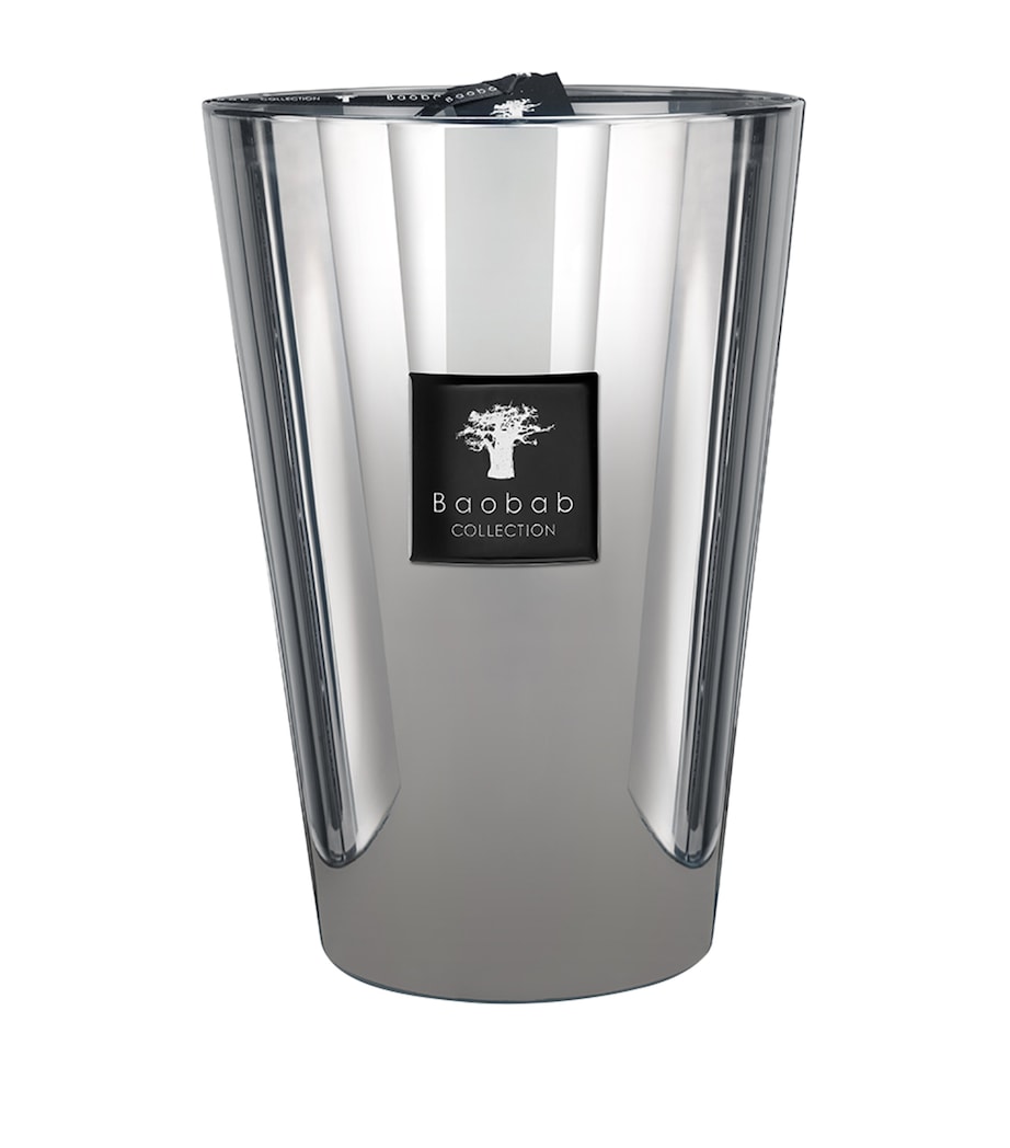 Baobab Collection Platinum Pillar Candle 10kg, imported from the UK