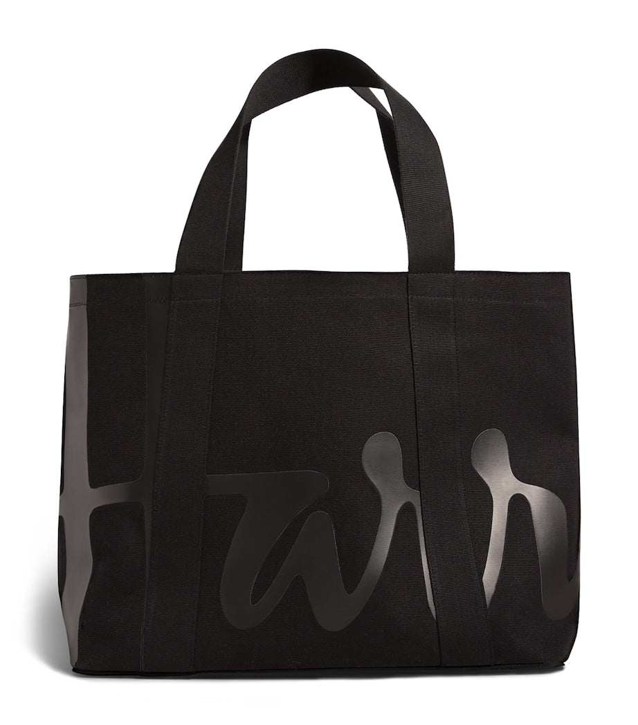 Harrods medium cotton logo tote bag, UK version