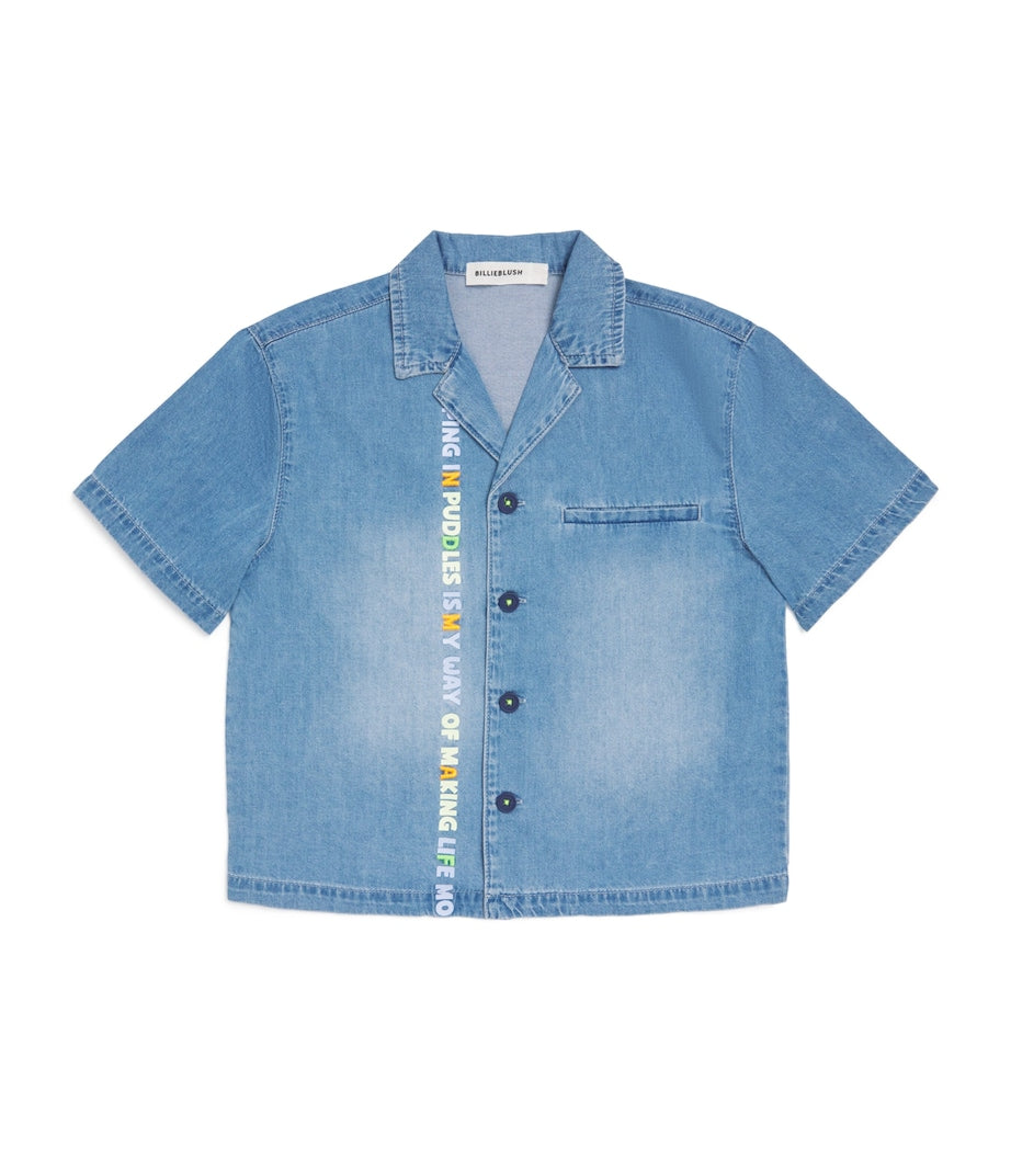 Billieblush embroidered denim shirt for children 4-10 years - British product