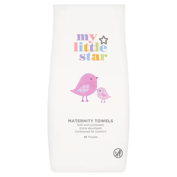 Superdrug My Little Star Maternity Towels 10 Pack (British brand)