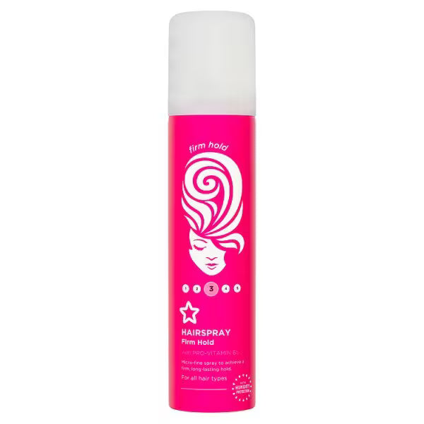 Superdrug Firm Hold Hairspray Bottle 75ml (British brand)
