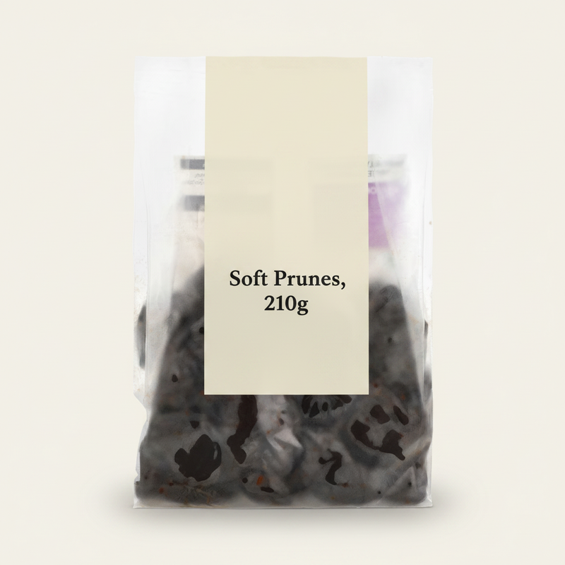 Holland & Barrett Soft Prunes 210g pack (British brand)