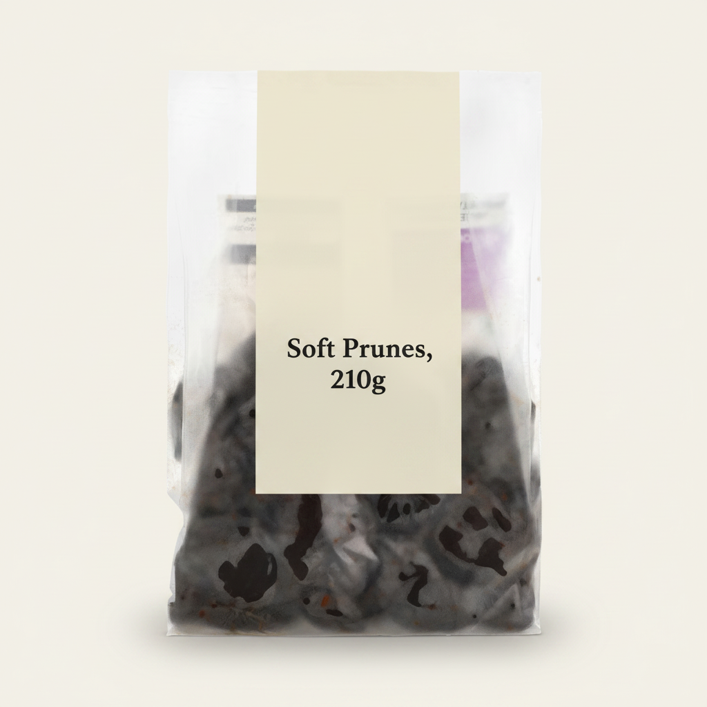 Holland & Barrett Soft Prunes 210g pack (British brand)