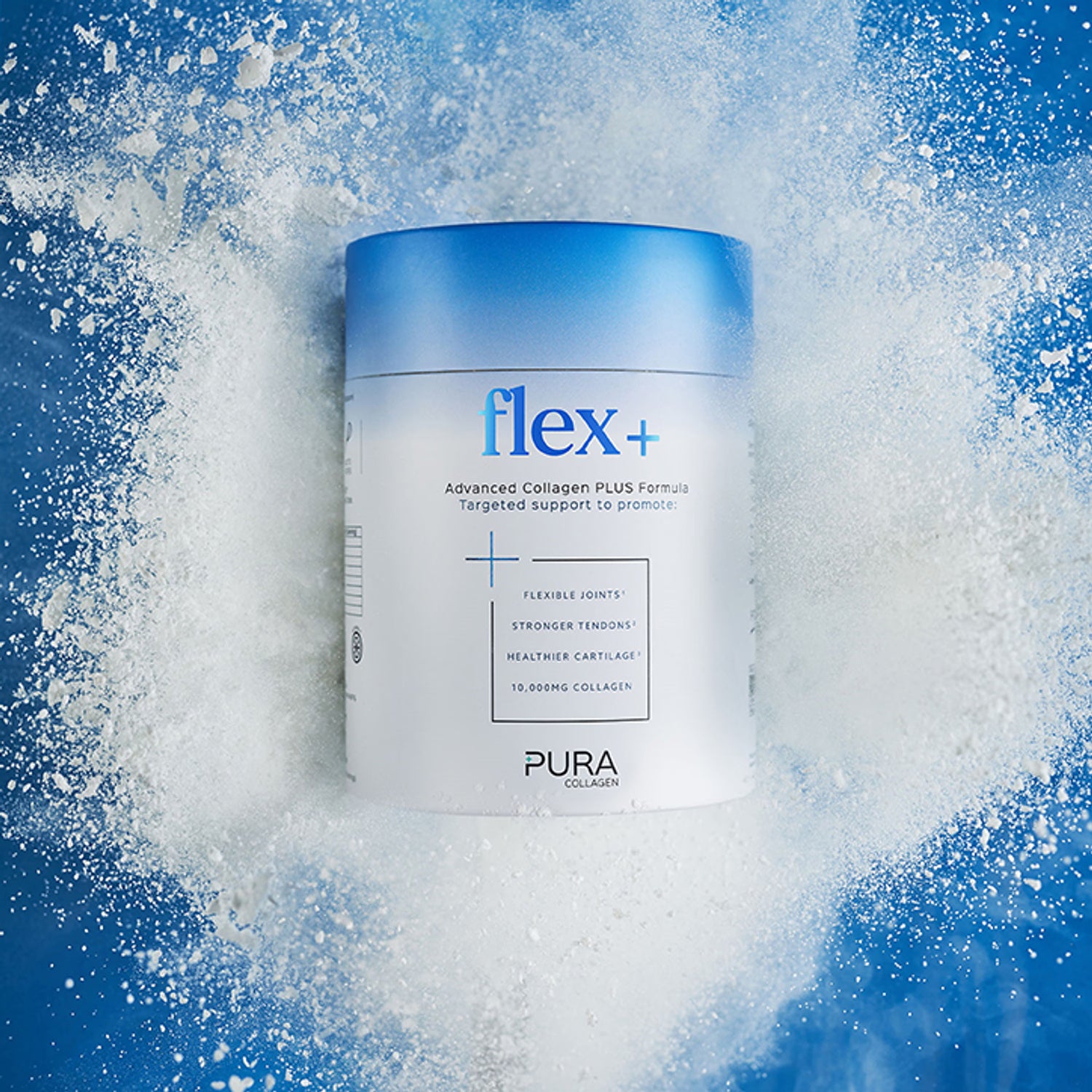 Pura Collagen Flex+ powder 282g, imported from the UK