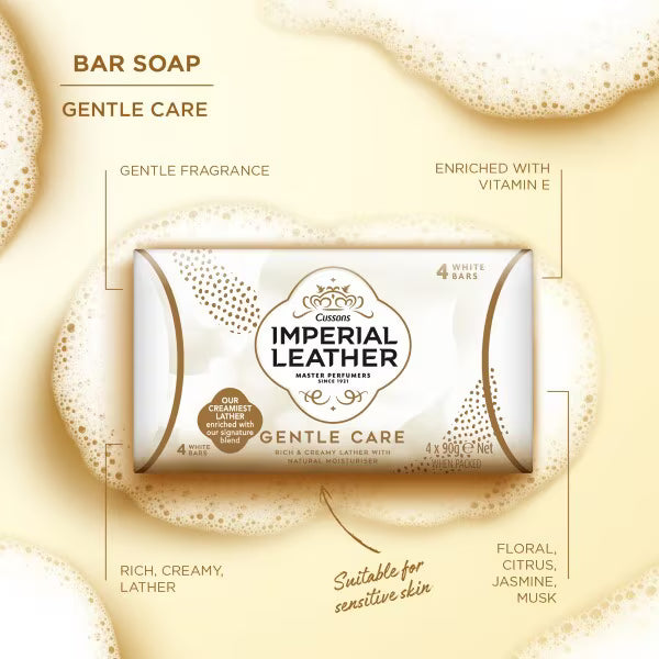 Imperial Leather Gentle Bar Soap 90g 4 Pack, UK version