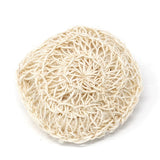 Sisal soft round exfoliating scrub with cotton handle (British brand)