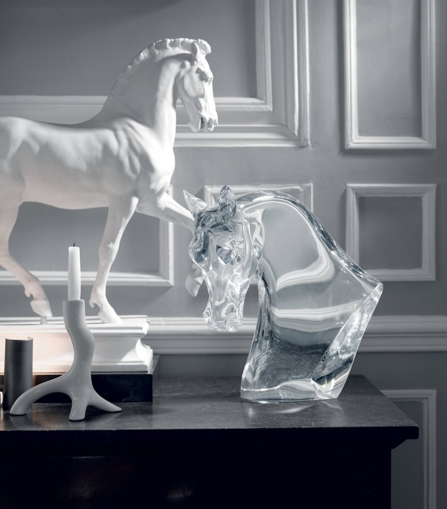 Lalique crystal horse head sculpture 38cm, UK version