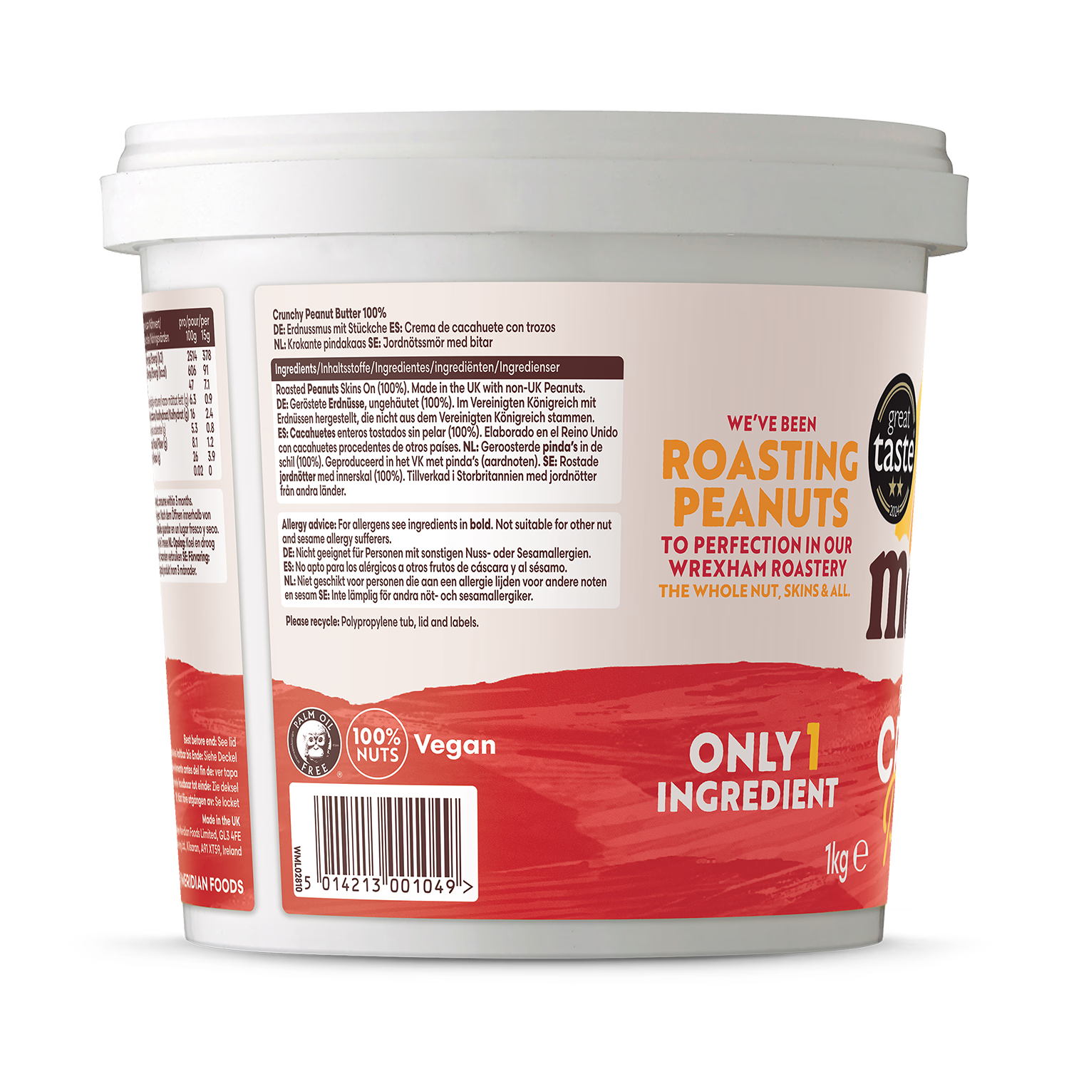Meridian Natural Crunchy Peanut Butter 1kg