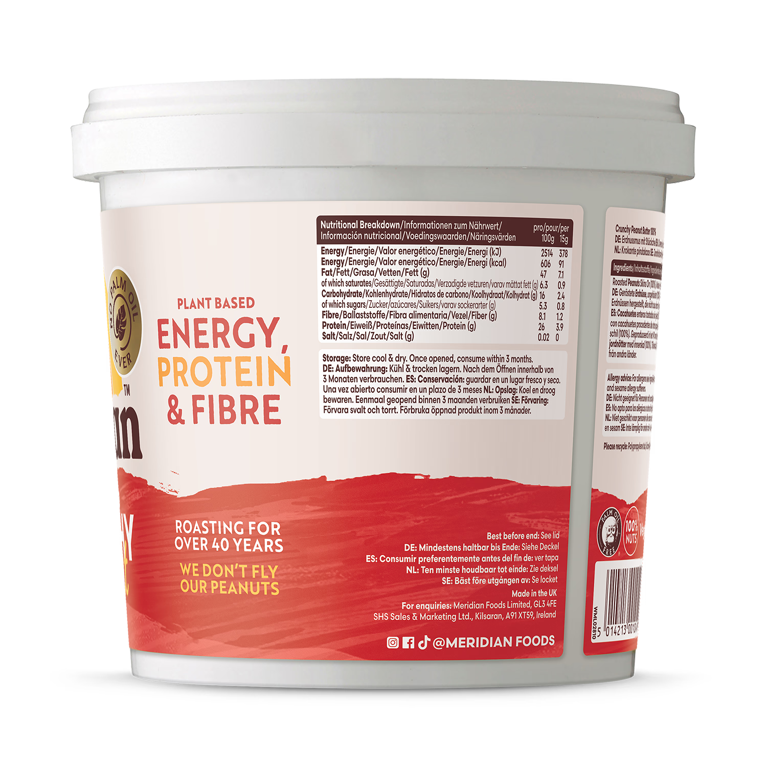 Meridian Natural Crunchy Peanut Butter 1kg