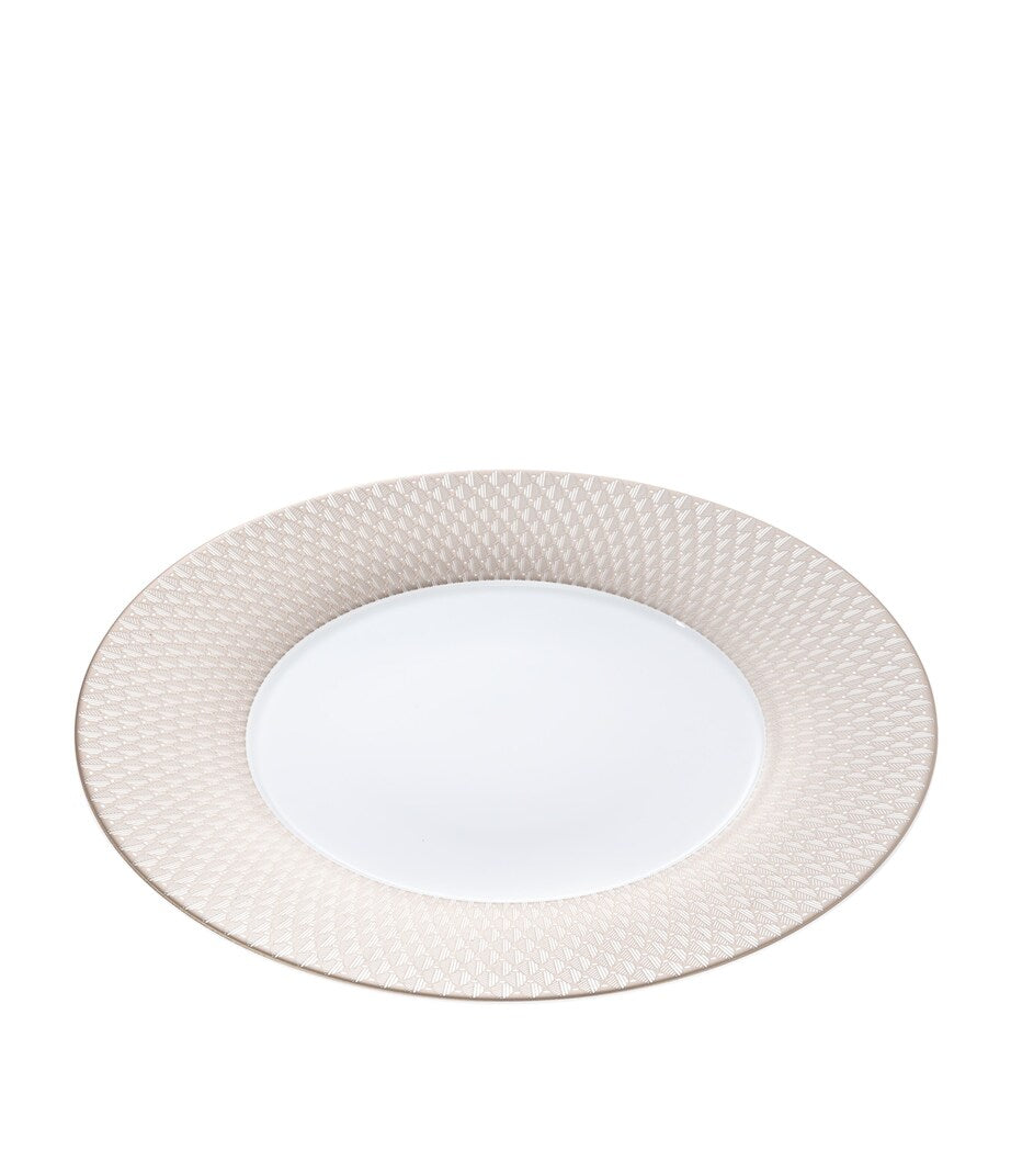 Christofle Malmaison Platinum Impériale porcelain underplate 31cm - British product
