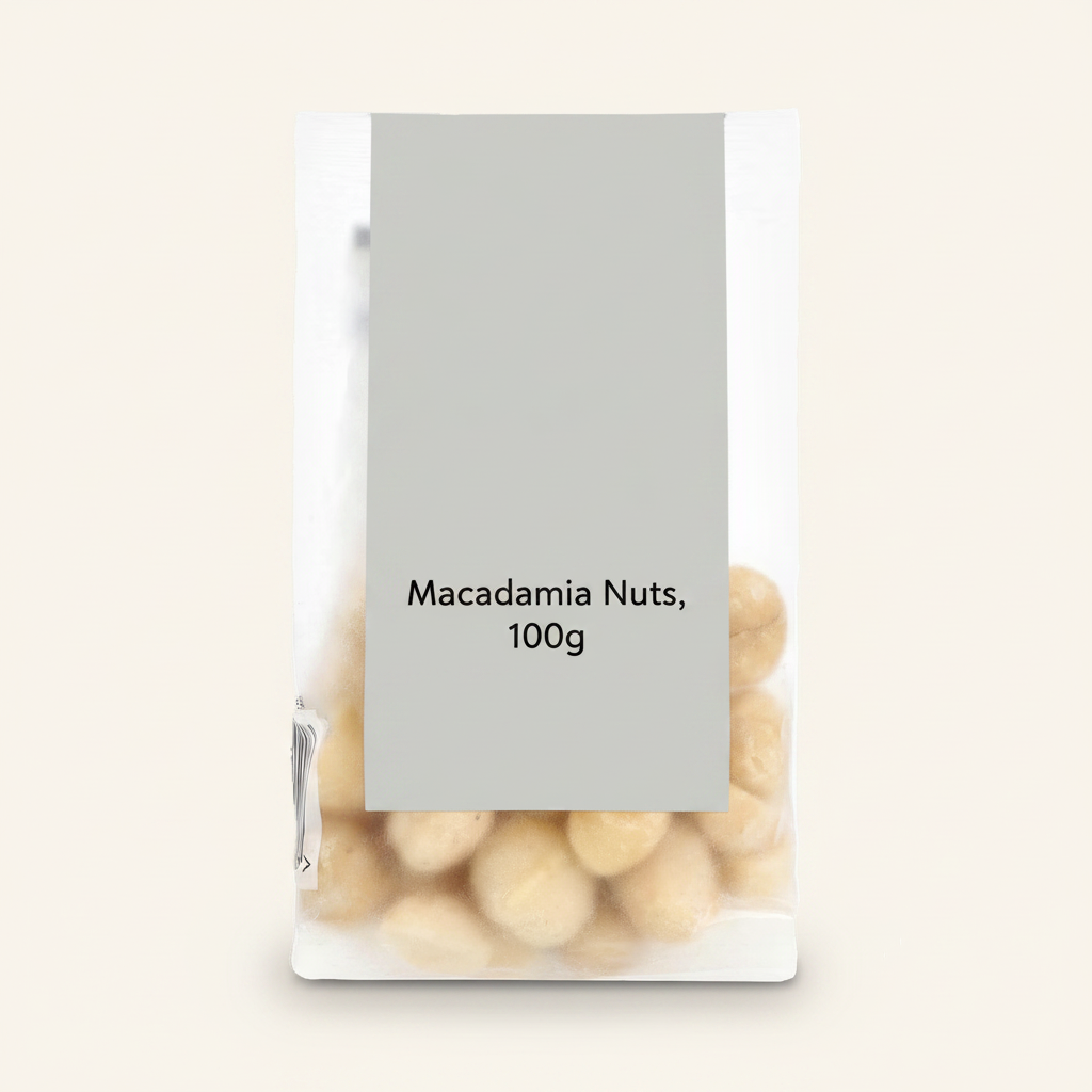 Holland & Barrett macadamia nuts 100g, imported from the UK