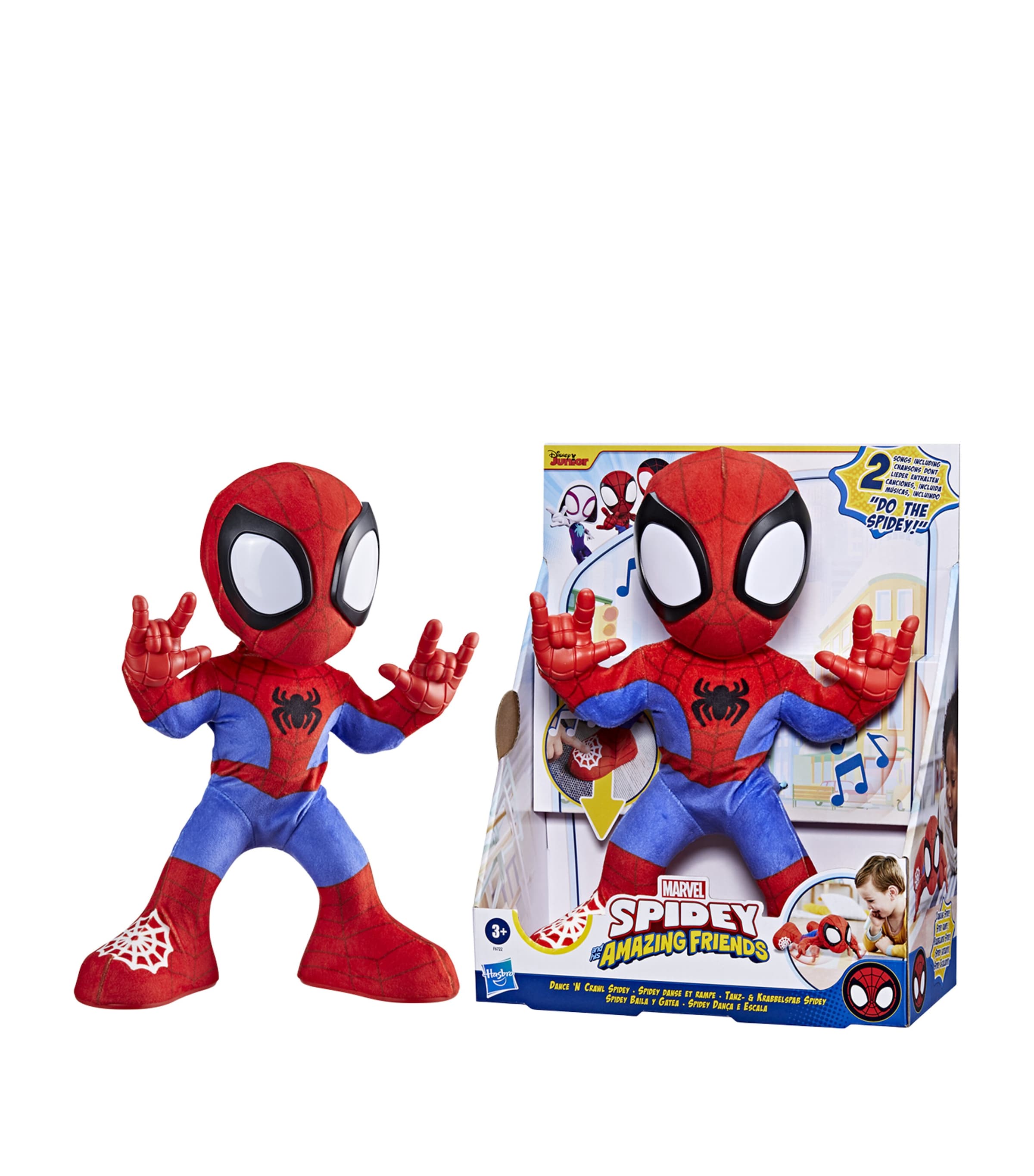 Marvel Dance 'N Crawl Spidey plush toy, imported from the UK