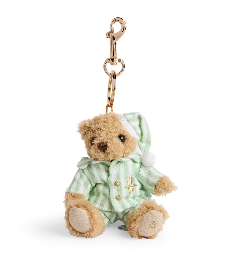 Harrods pyjama Henry bear soft toy keyring, UK version