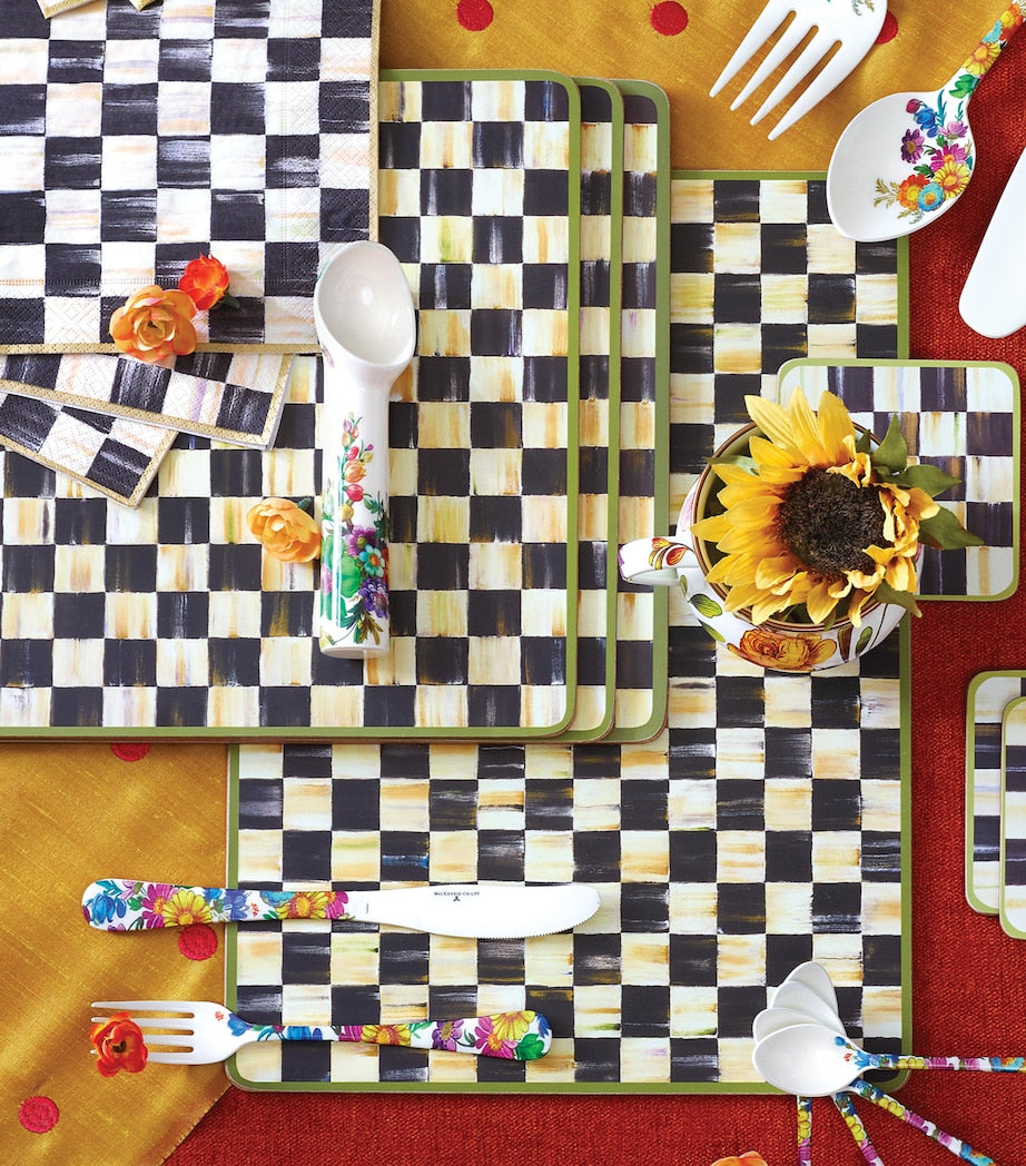 MacKenzie-Childs Courtly Check placemats set of 4, imported from the UK