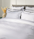 Celso De Lemos Super King flat sheet with contrasting trim, 270cm x 300cm - British product