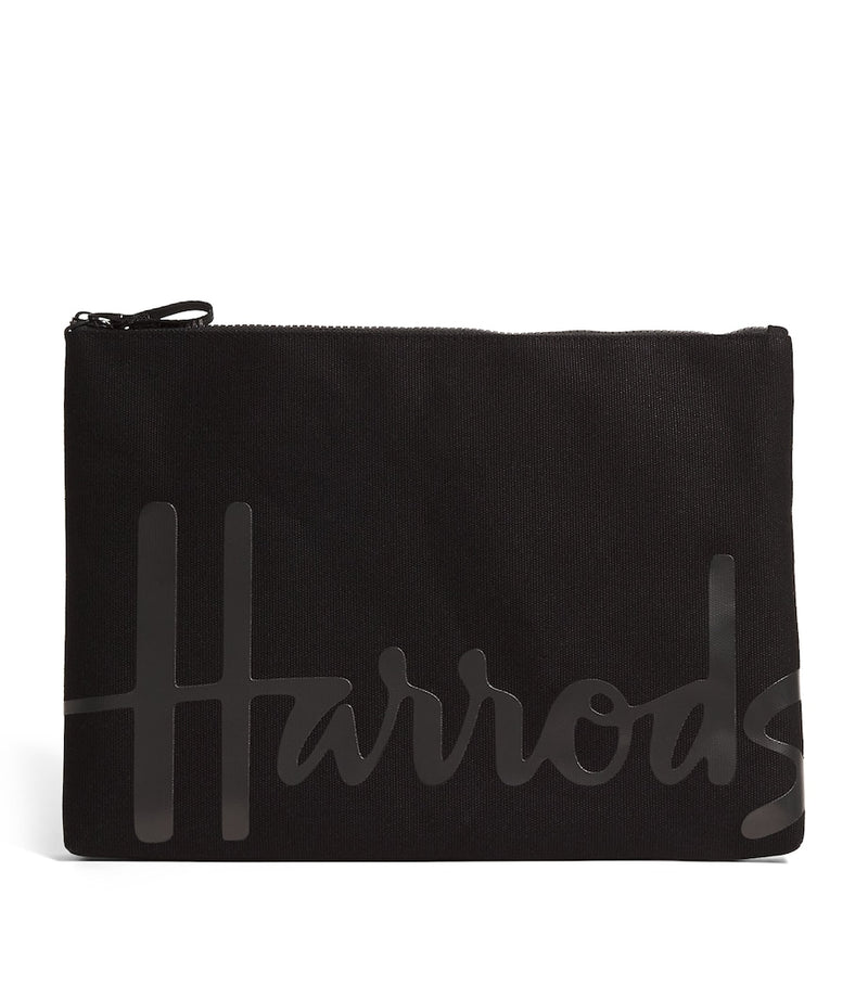 Harrods Large Cotton Logo Pouch