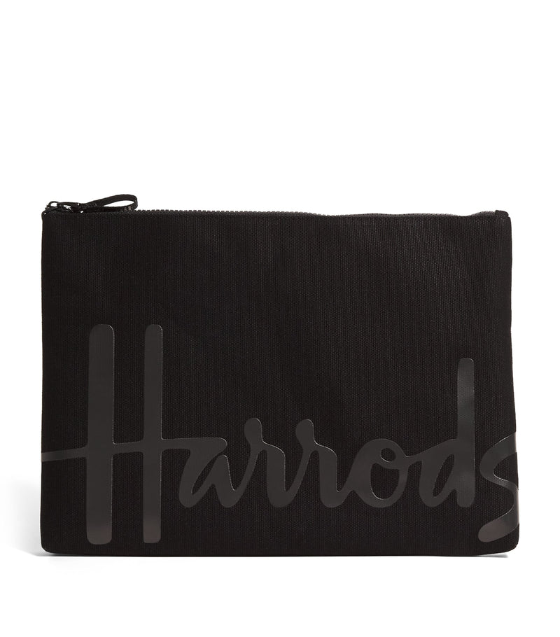 Harrods Large Cotton Logo Pouch