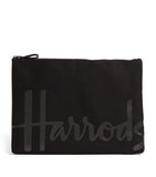Harrods Large Cotton Logo Pouch