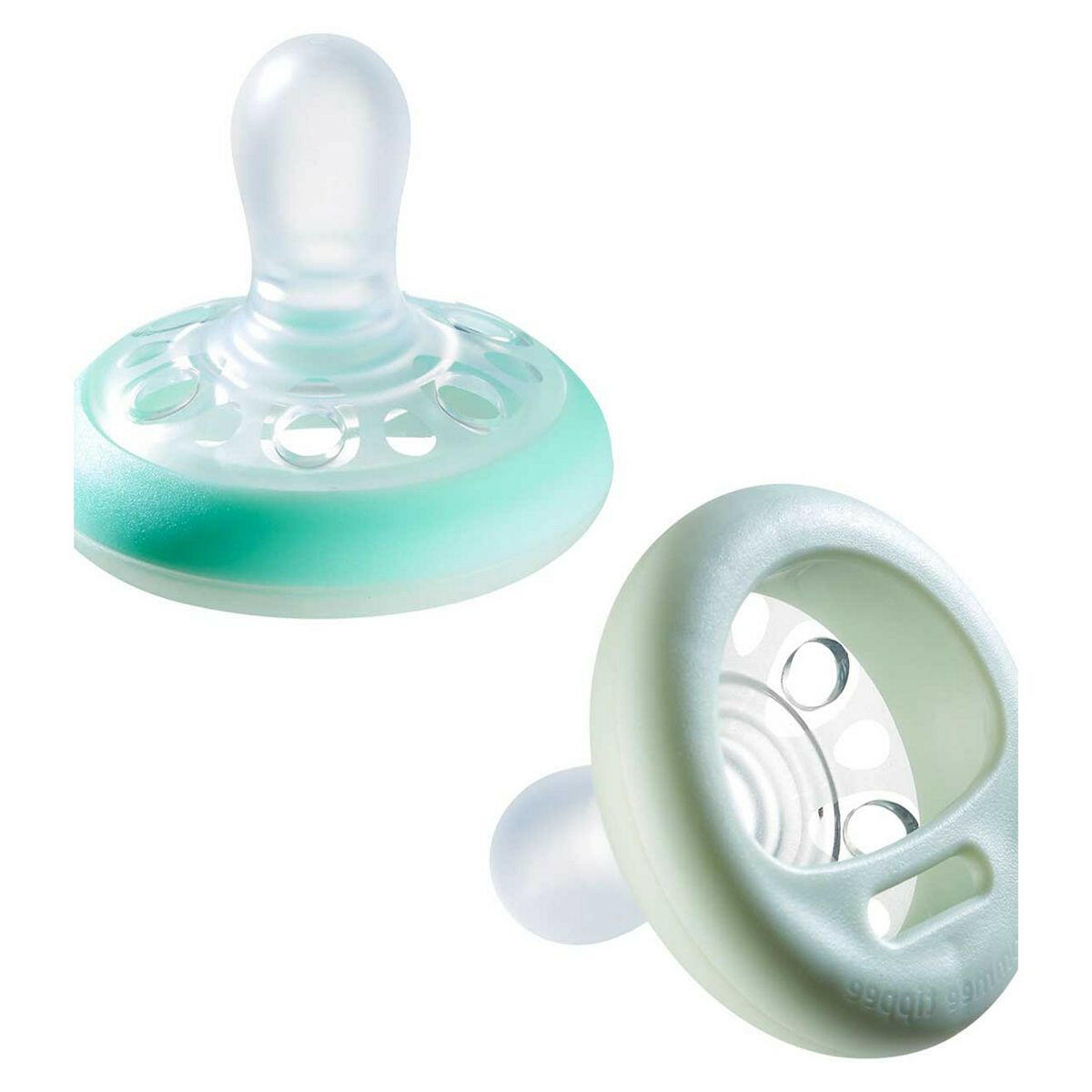 Tommee Tippee Breast-Like Soother Night, Glow in the Dark, Symmetrical Orthodontic Design, Inc Steriliser Box, 0-6m 2 Dummies All Boots   