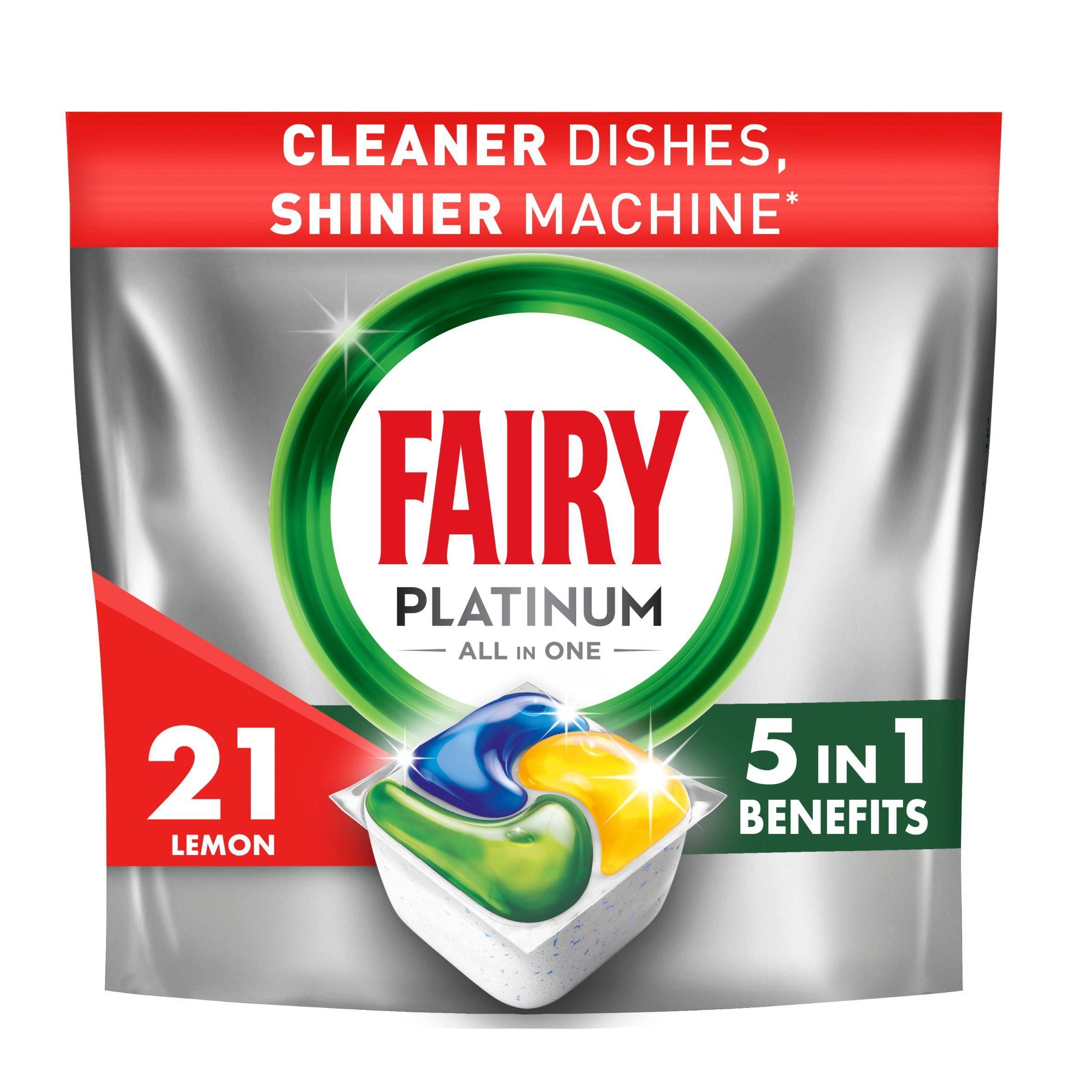 Fairy Platinum All In One Lemon Dishwasher Tablets x21