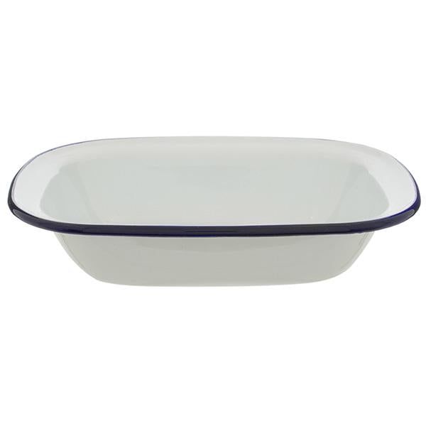 Falcon Rectangular Enamel Pie Dish Blue 20cm