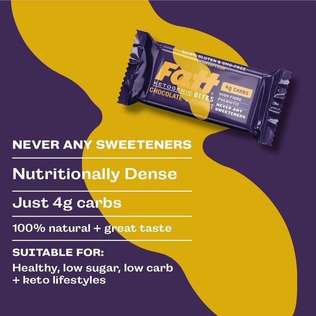 Fatt Chocolate + Peanut Ketogenic Bites   35g