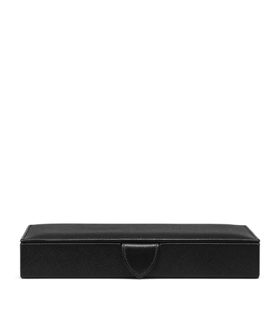 Smythson Leather Panama Cufflink Box