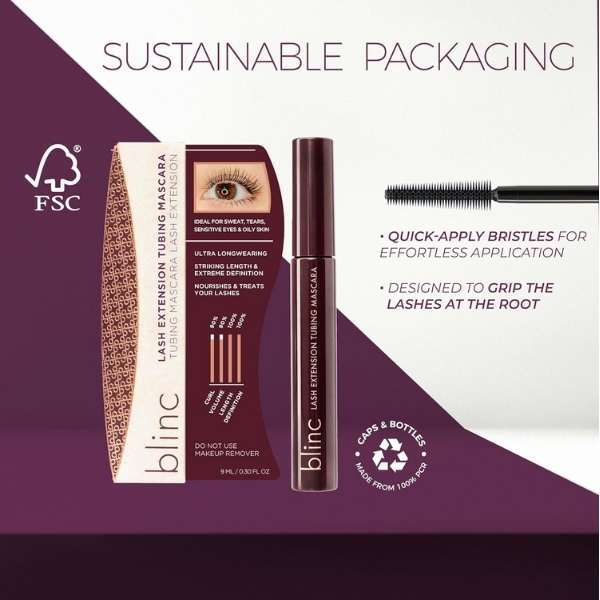 Blinc Lash Extension Tubing Mascara Dark Brown 9mL - British product