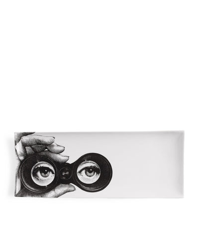 Fornasetti Occhi Rectangular Porcelain Tray 38cm x 14cm