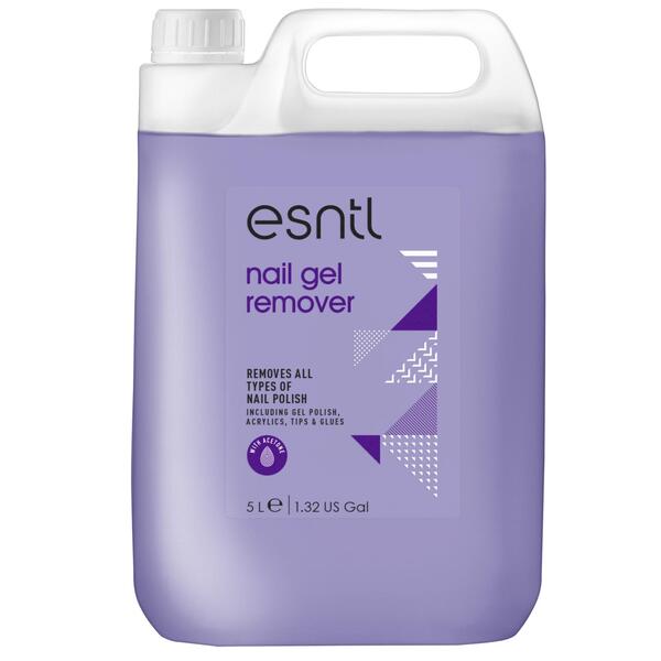 ESNTL brand nail gel remover bottle 5L liquid - British product