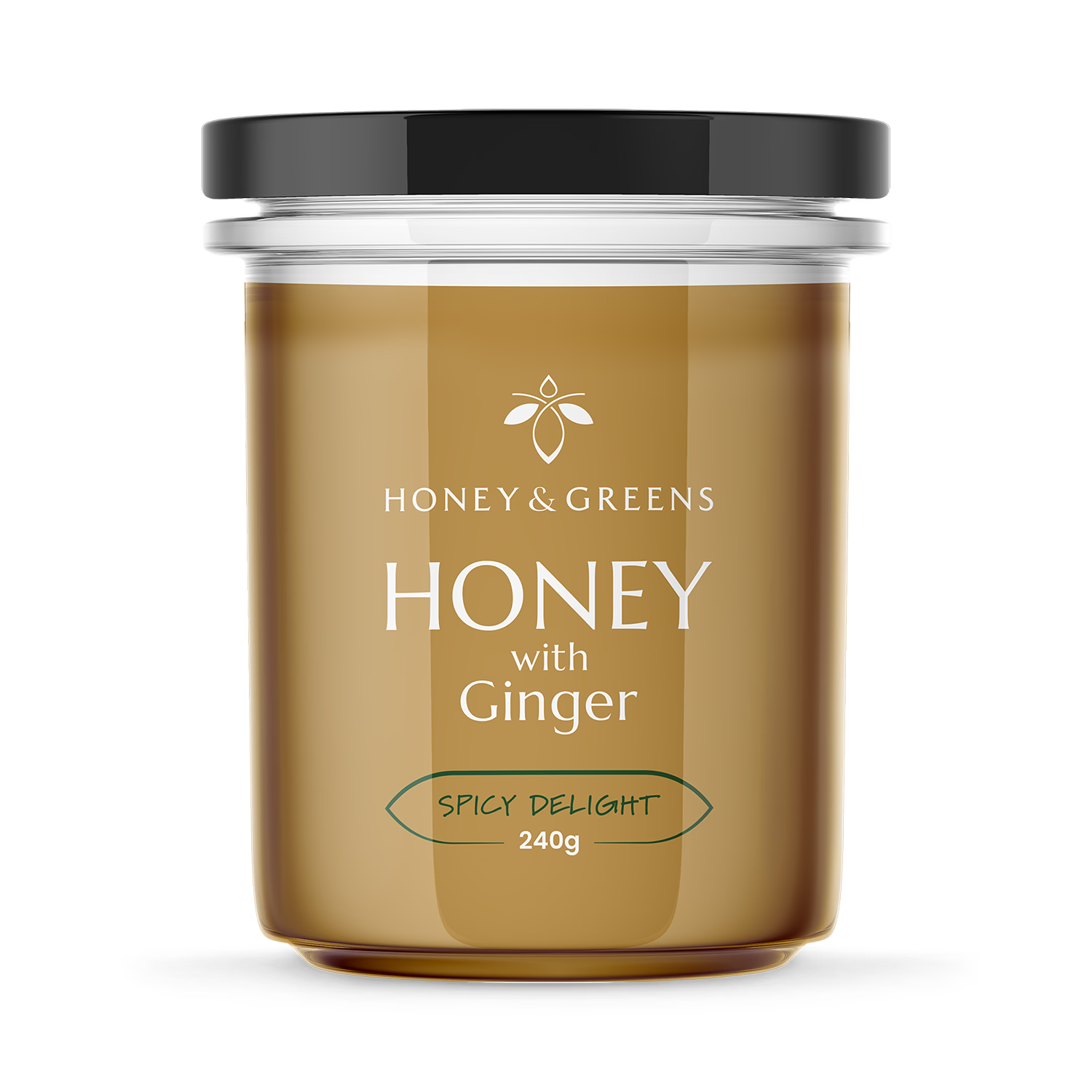 Honey & Greens British Honey with Ginger 240g