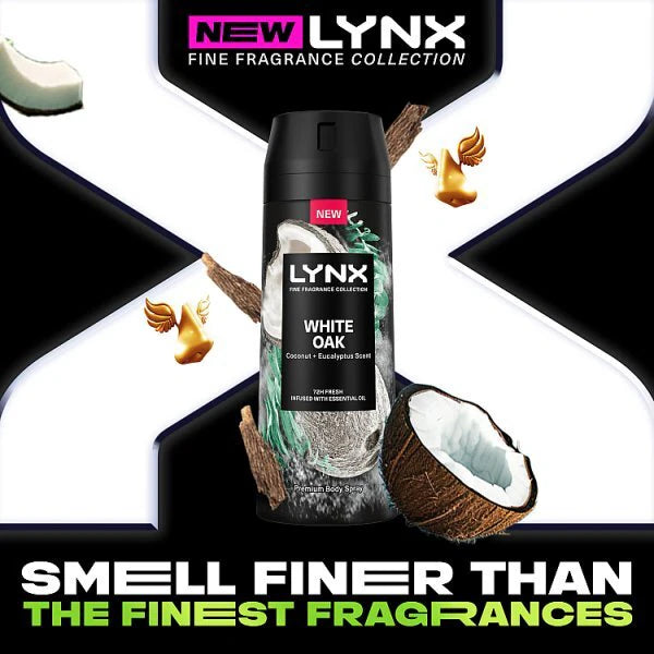 Lynx White Oak Premium Body Spray 150 ml, UK version