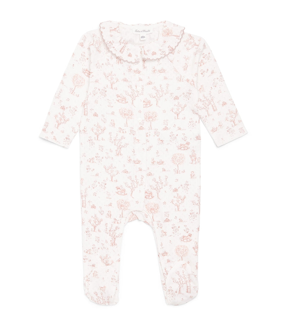 Tartine et Chocolat baby all-in-one woodland toile print 0-24 months (British brand)