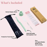 FFS Beauty Dermaplaning Facial Kit Stand Surf Green, UK version