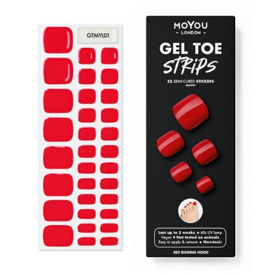 MoYou-London Gel Toe Strips Red Ridding Hood Pedicure Nail Decoration
