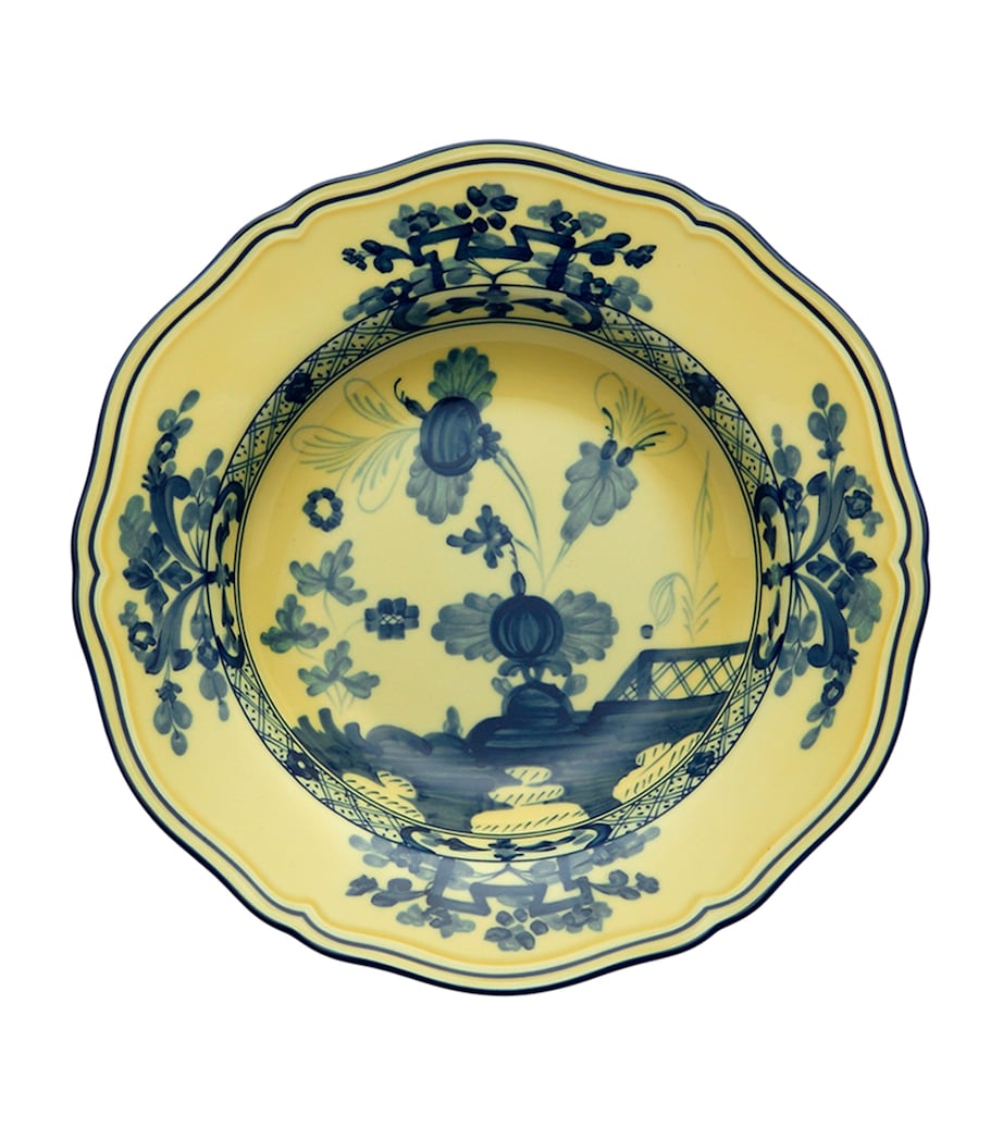 Ginori 1735 soup plate Oriente Italiano Citrino 24cm, UK version