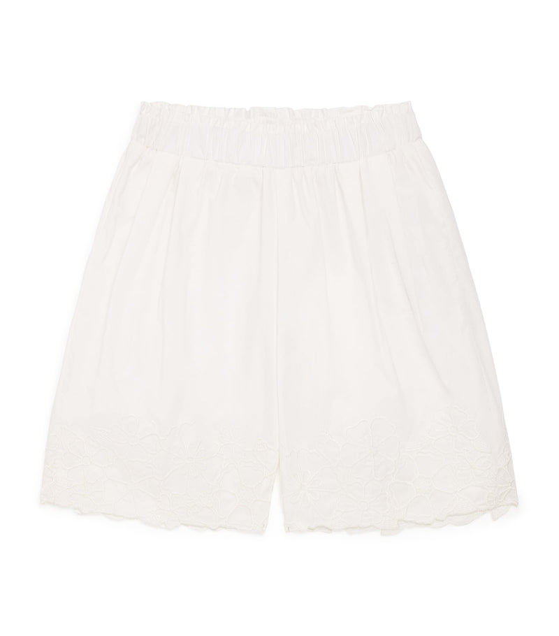 Chloé kids cotton embroidered wide-leg trousers 6-36 months - British product