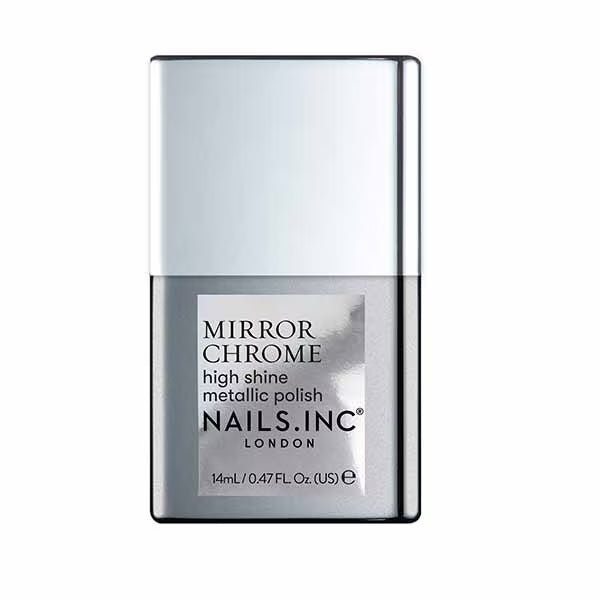 Nails.INC Silver Chrome nail polish 14 ml, imported from the UK