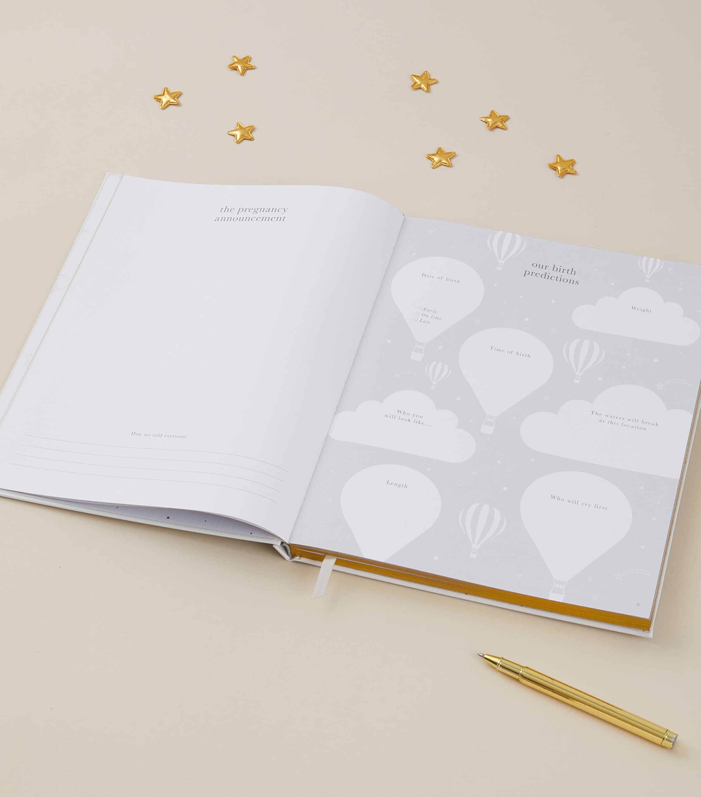 Blush and Gold Safari My Pregnancy Journal