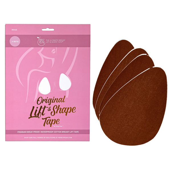 Perky Pear boob tape brown cups DD-E, imported from the UK