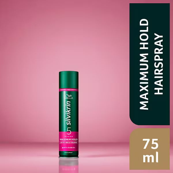 Wella Silvikrin Maximum Hold Hairspray 75ml (British brand)