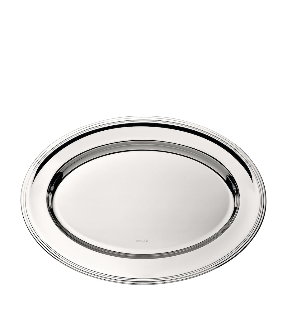 Christofle oval silver-plated serving platter 45cm - British product
