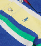 Ralph Lauren cotton stripe polo playsuit for infants 3-12 months, imported from the UK