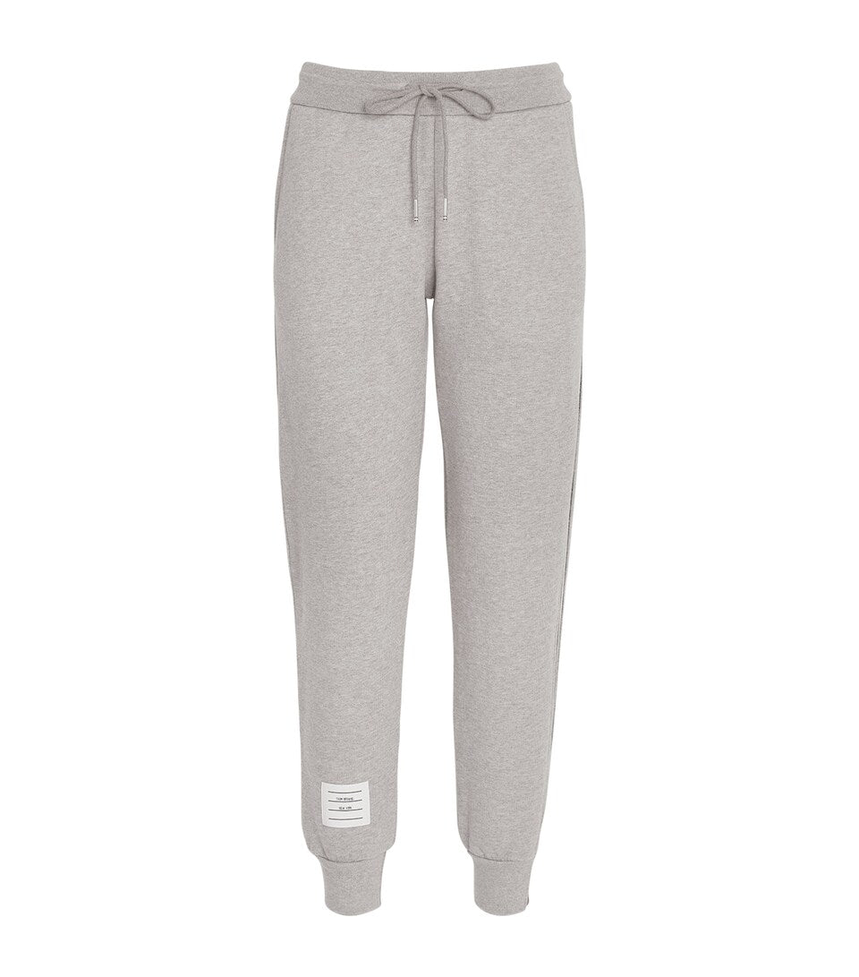 Cashmere and Cotton Blend Sweatpants with Turned-Up Cuffs and Pockets